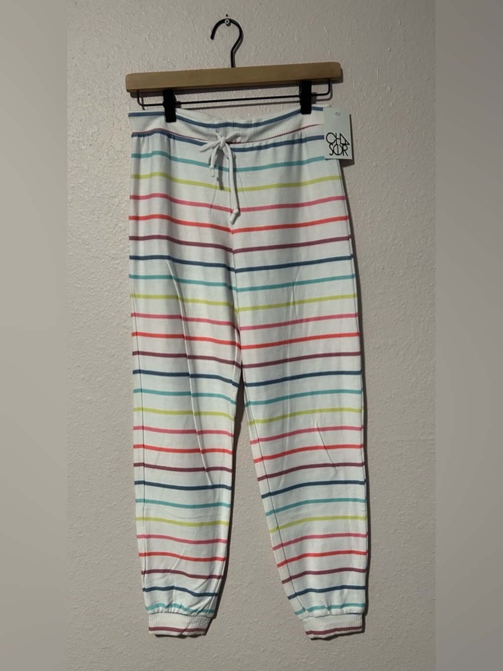 NWT Chaser Rainbow Drawstring Knit Pant - Picture 5 of 9